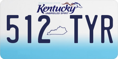 KY license plate 512TYR