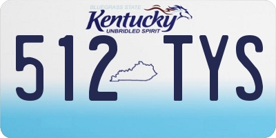 KY license plate 512TYS