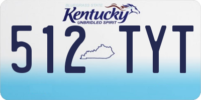 KY license plate 512TYT