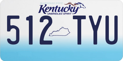 KY license plate 512TYU