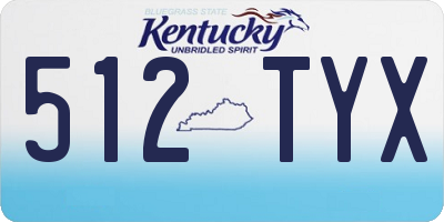 KY license plate 512TYX