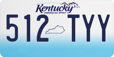 KY license plate 512TYY