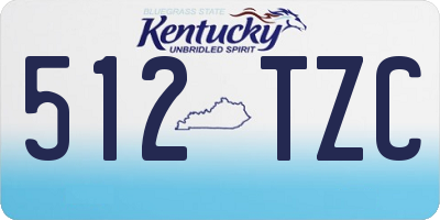 KY license plate 512TZC