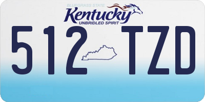 KY license plate 512TZD