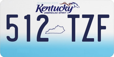 KY license plate 512TZF