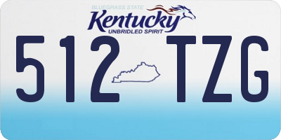 KY license plate 512TZG