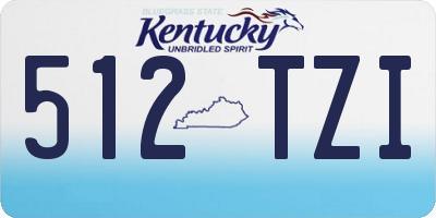 KY license plate 512TZI