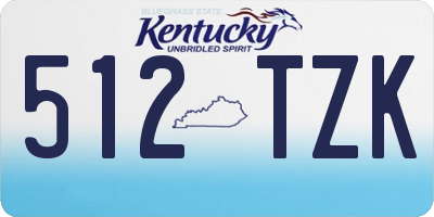 KY license plate 512TZK
