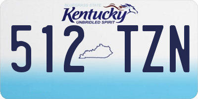 KY license plate 512TZN