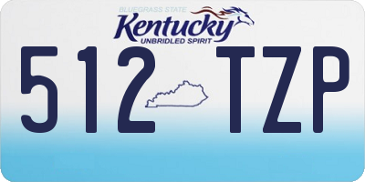 KY license plate 512TZP