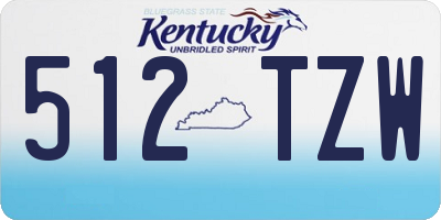 KY license plate 512TZW