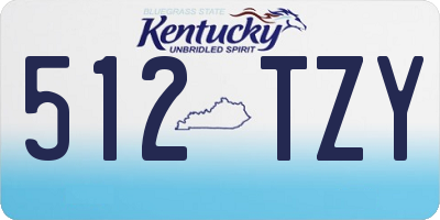 KY license plate 512TZY