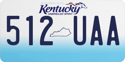 KY license plate 512UAA