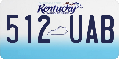 KY license plate 512UAB