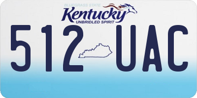 KY license plate 512UAC