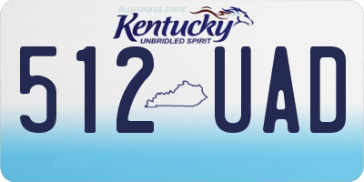 KY license plate 512UAD