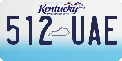 KY license plate 512UAE