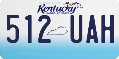 KY license plate 512UAH