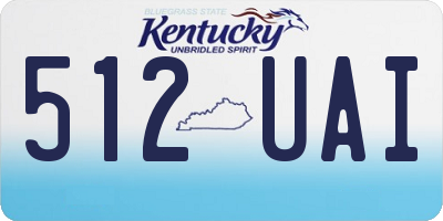 KY license plate 512UAI