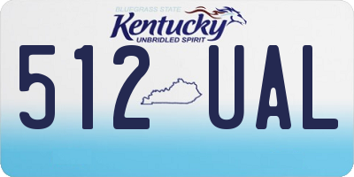 KY license plate 512UAL