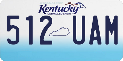 KY license plate 512UAM