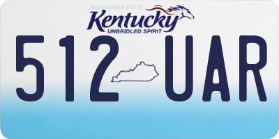 KY license plate 512UAR