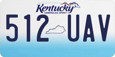 KY license plate 512UAV