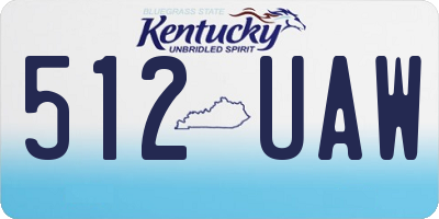 KY license plate 512UAW