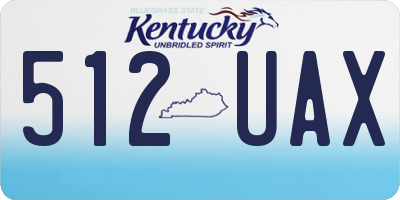 KY license plate 512UAX