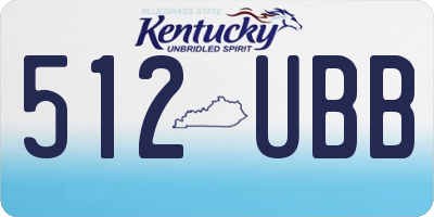 KY license plate 512UBB
