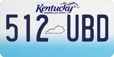 KY license plate 512UBD