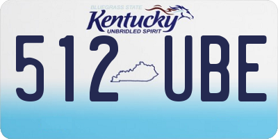 KY license plate 512UBE