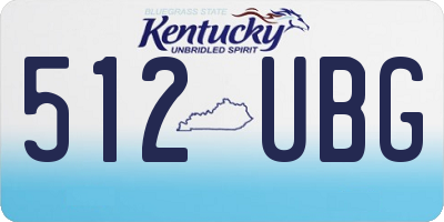 KY license plate 512UBG