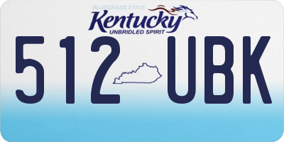 KY license plate 512UBK