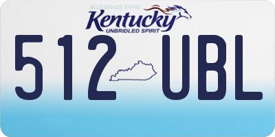 KY license plate 512UBL