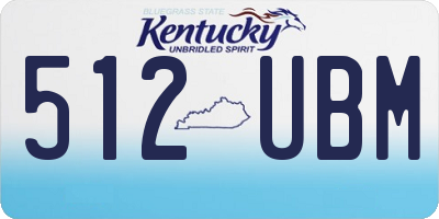 KY license plate 512UBM