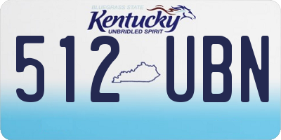 KY license plate 512UBN