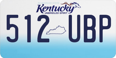 KY license plate 512UBP