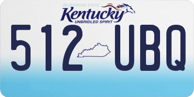 KY license plate 512UBQ