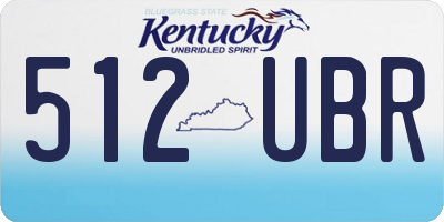 KY license plate 512UBR