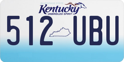 KY license plate 512UBU