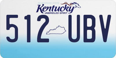 KY license plate 512UBV