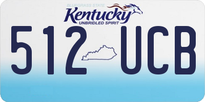 KY license plate 512UCB