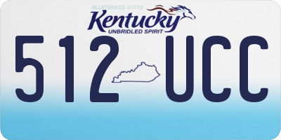 KY license plate 512UCC