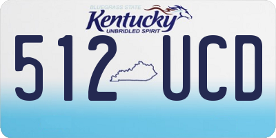 KY license plate 512UCD