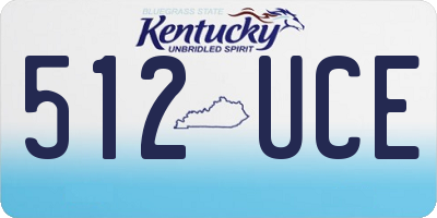 KY license plate 512UCE