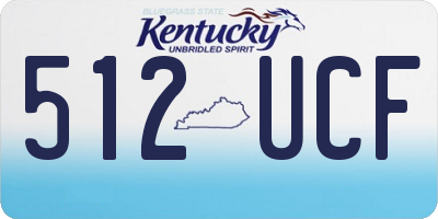 KY license plate 512UCF