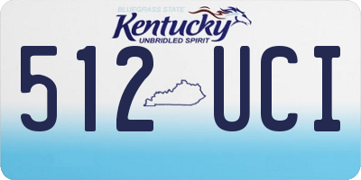 KY license plate 512UCI