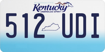 KY license plate 512UDI