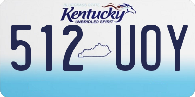 KY license plate 512UOY